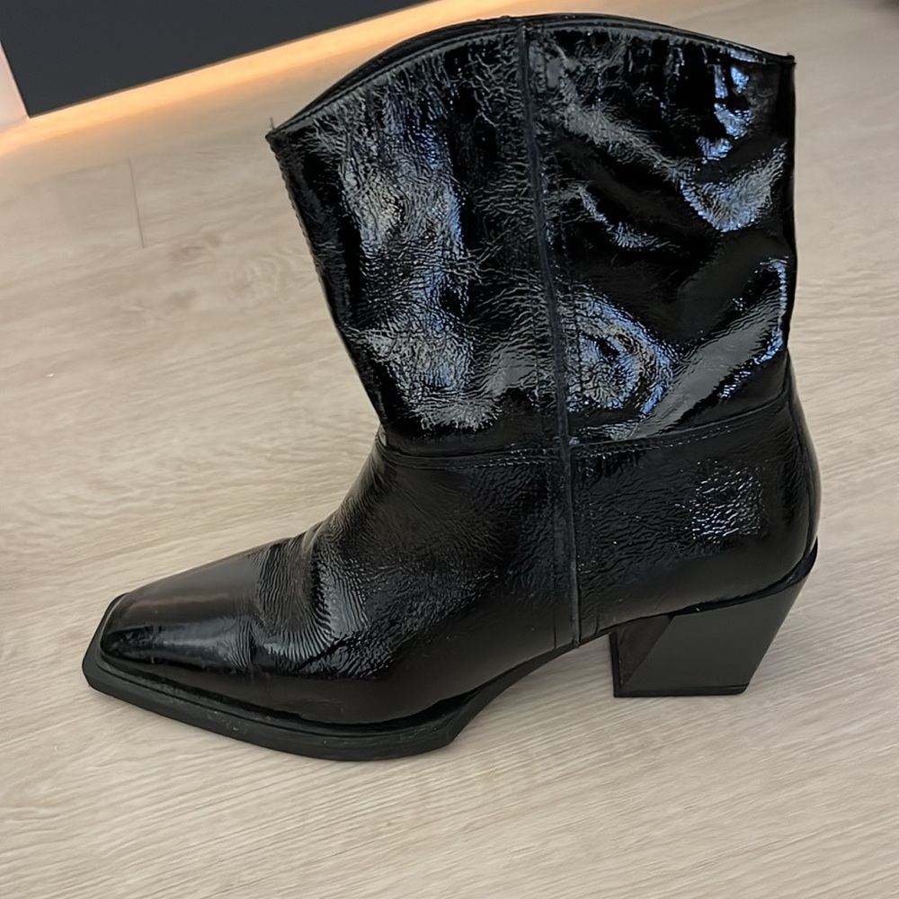 Patent Leather Vagabond Booties | Worn Once | Size 41